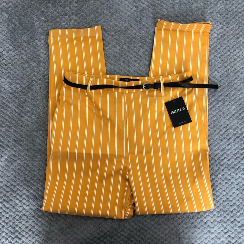 Forever 21 yellow stripes pants